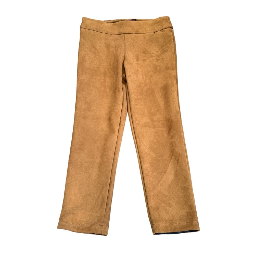 Krazy Larry brown “suede” pull on stretch pants. Size 10. NWT